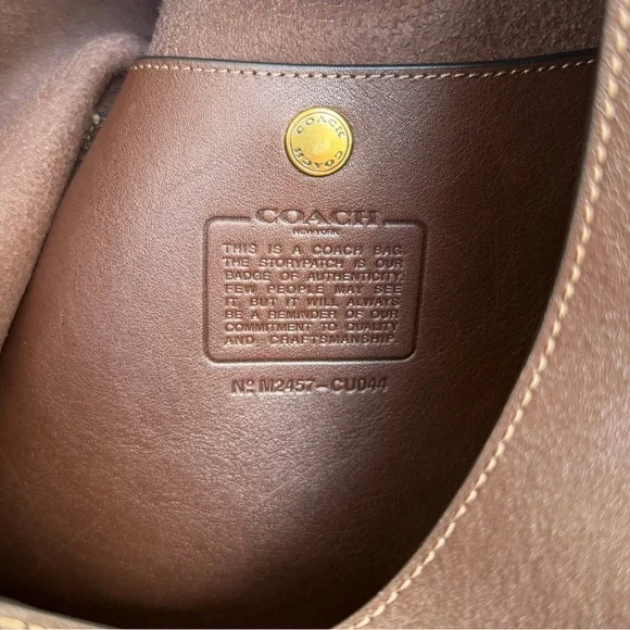 Coach Brooklyn Shoulder Bag 39 Maple Brown Brass XL Leather Shoulder Bag CU044 - Picture 12 of 16